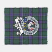 Sinclair Hunting Modern Clan Badge Tartan Pset Fleece Deken (Voorkant (Horizontaal))
