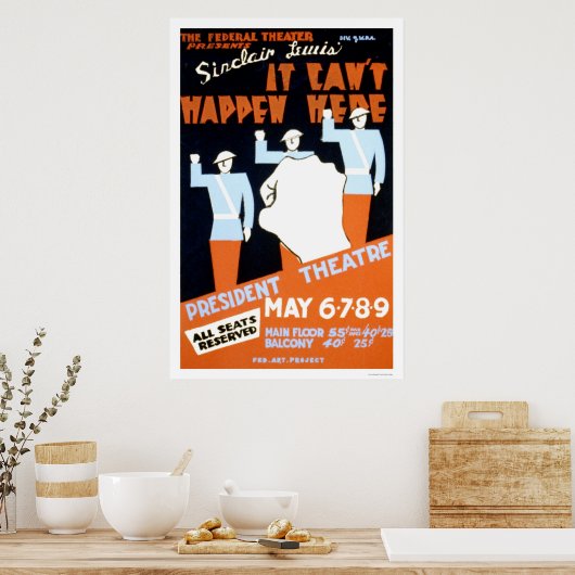Sinclair Lewis Play 1937 WPA Poster (Keuken)