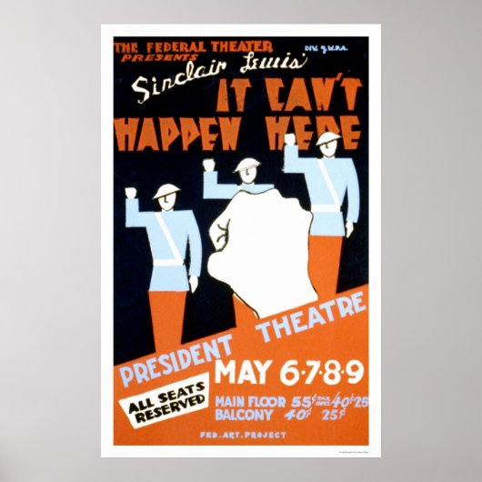 Sinclair Lewis Play 1937 WPA Poster (Voorkant)