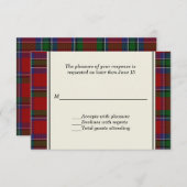 Sinclair Pset Custom Wedding RSVP Card (Voorkant / Achterkant)