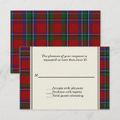 Sinclair Pset Custom Wedding RSVP Card Kaartje (Voorkant / Achterkant)