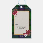 Sinclair Schotse Clan Tartan & Wapen Cadeaulabel (Achterkant)