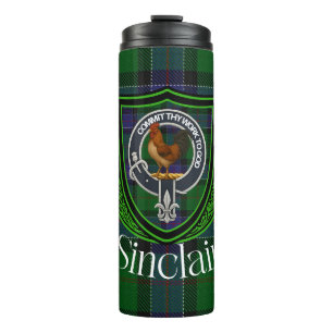 Sinclair Schotse Clan Tartan & Wapen Thermosbeker