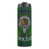 Sinclair Schotse Clan Tartan & Wapenembleem Thermosbeker (Voorkant)