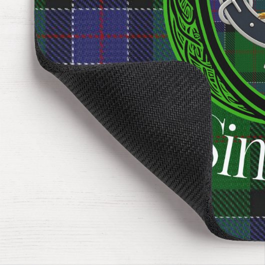 Sinclair Scottish Clan Tartan and Crest Muismat (Hoek)