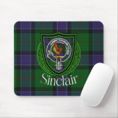 Sinclair Scottish Clan Tartan and Crest Muismat (Met muis)