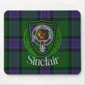 Sinclair Scottish Clan Tartan and Crest Muismat (Voorkant)