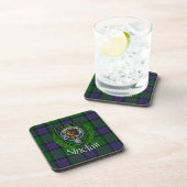 Sinclair Scottish Clan Tartan & Crest Bier Onderzetter (Rechterzijde)
