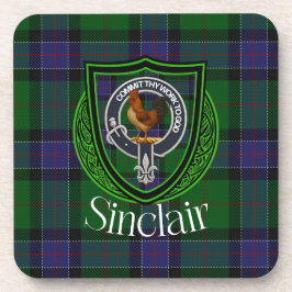 Sinclair Scottish Clan Tartan & Crest Bier Onderzetter