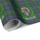 Sinclair Scottish Clan Tartan & Crest Cadeaupapier (Rol Hoek)