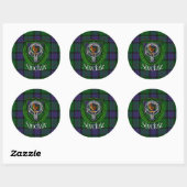 Sinclair Scottish Clan Tartan & Crest Ronde Sticker (Vel)