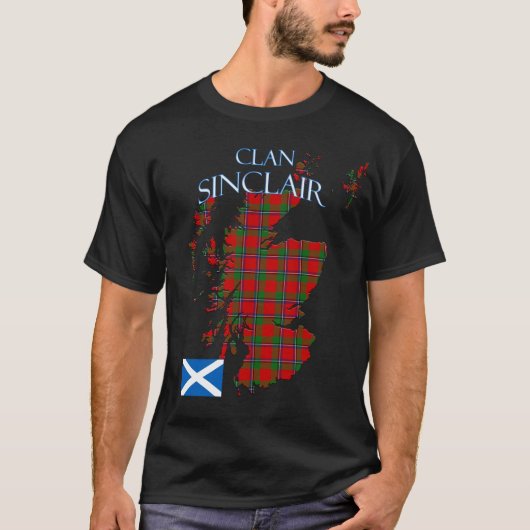 Sinclair Scottish Clan Tartan Schotland T-shirt (Voorkant)