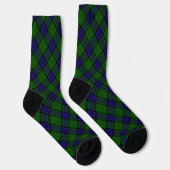 Sinclair tartan blauw groen ruit sokken (Rechts)
