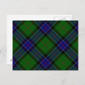 Sinclair tartan blauwe groene schol briefkaart (Voorkant / Achterkant)