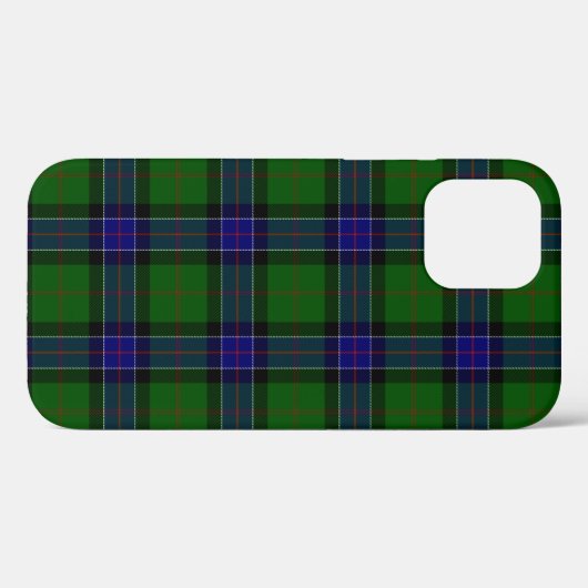 Sinclair tartan blauwe groene schol Case-Mate iPhone case (Achterkant (horizontaal))