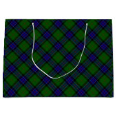 Sinclair tartan blauwe groene schol groot cadeauzakje (Voorkant)