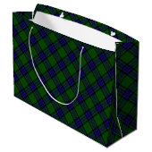 Sinclair tartan blauwe groene schol groot cadeauzakje (Achterkant Gekanteld)