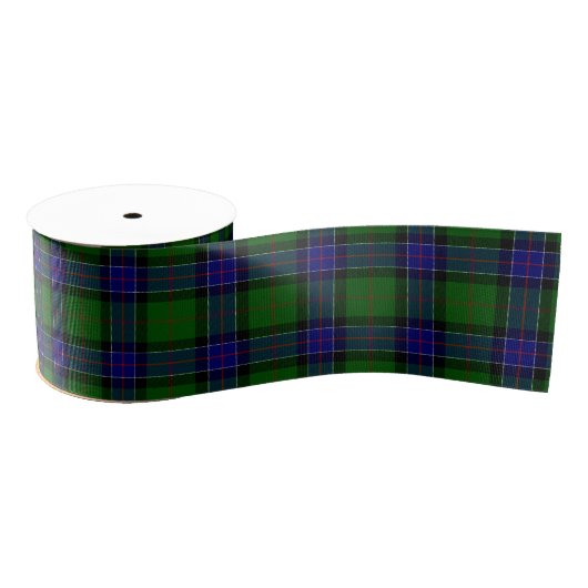 Sinclair tartan blauwe groene schol grosgrain lint (Spoel)