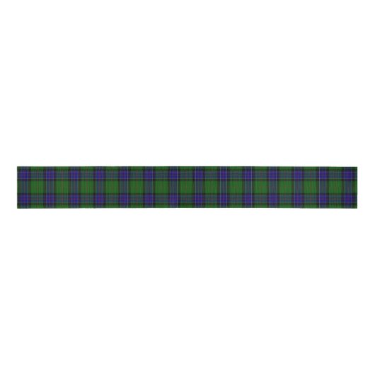 Sinclair tartan blauwe groene schol grosgrain lint (Voorkant)