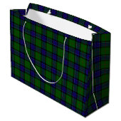 Sinclair tartan blauwe groene schol large cadeautasje (Achterkant Gekanteld)