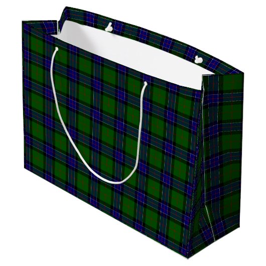 Sinclair tartan blauwe groene schol large cadeautasje (Achterkant Gekanteld)