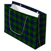 Sinclair tartan blauwe groene schol large cadeautasje (Voorkant Gekanteld)