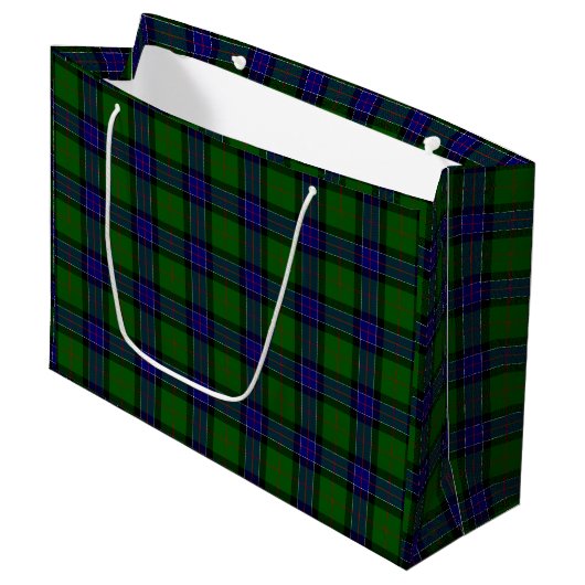 Sinclair tartan blauwe groene schol large cadeautasje (Voorkant Gekanteld)