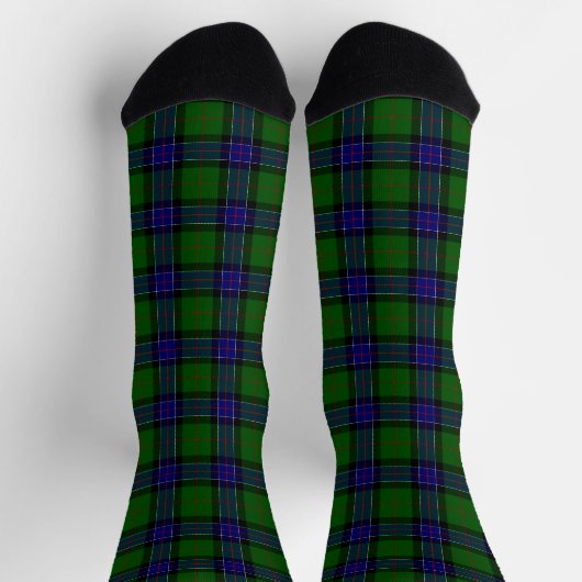 Sinclair tartan blauwe groene schol sokken (Top)