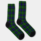 Sinclair tartan blauwe groene schol sokken (Rechts)