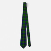 Sinclair tartan blauwe groene schol stropdas (Voorkant)