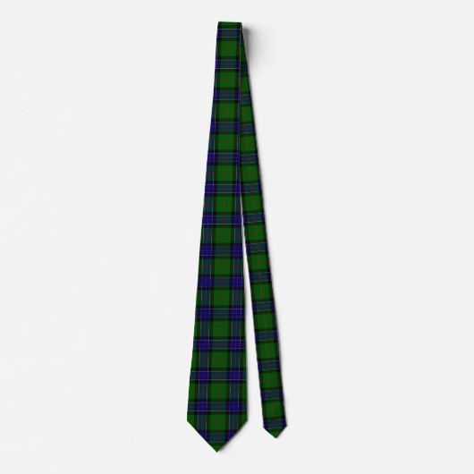 Sinclair tartan blauwe groene schol stropdas (Voorkant)