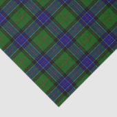 Sinclair tartan blauwe groene schol tissuepapier (Detail)