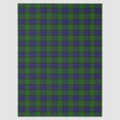 Sinclair tartan blauwe groene schol tissuepapier (Voorkant)