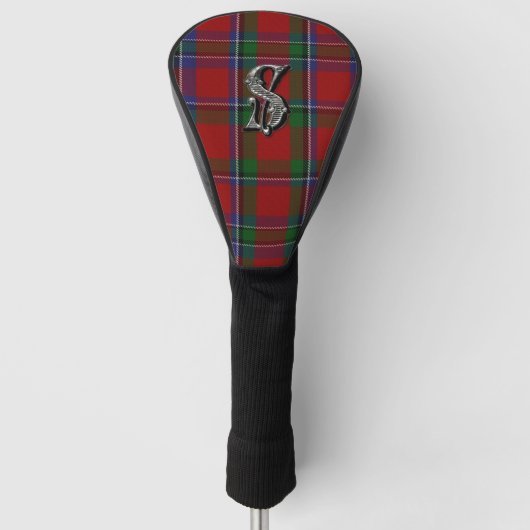 Sinclair Tartan Plaid Monogrammed Driver Hoesje Golfheadcover (Voorkant)