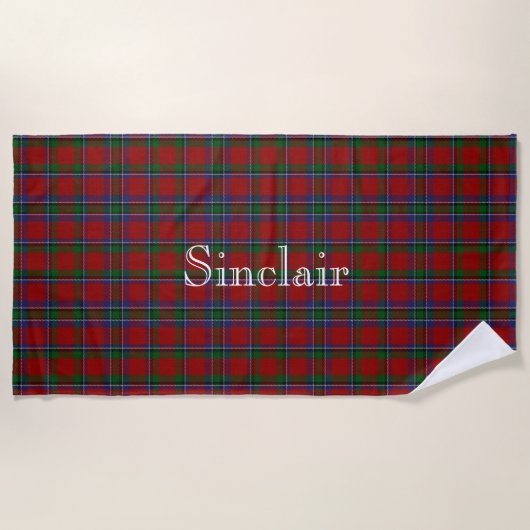 Sinclair Tartan Pset Beach Towel Strandlaken (Voorkant)