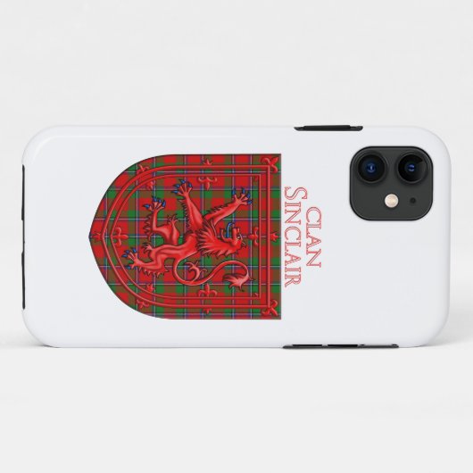 Sinclair Tartan Scottish Play Lion Rampant Case-Mate iPhone Case (Achterkant (horizontaal))