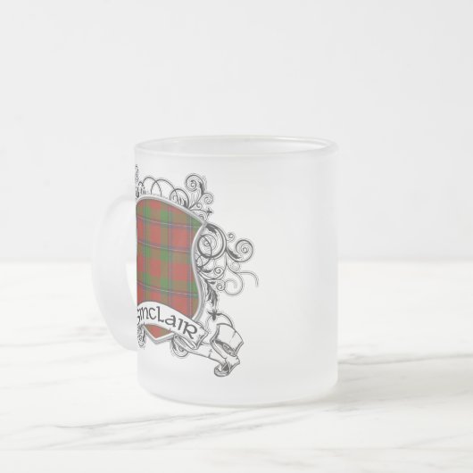 Sinclair Tartan Shield Matglas Koffiemok (Voorkant links)