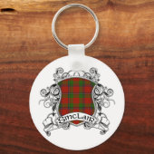Sinclair Tartan Shield Sleutelhanger (Voorkant)