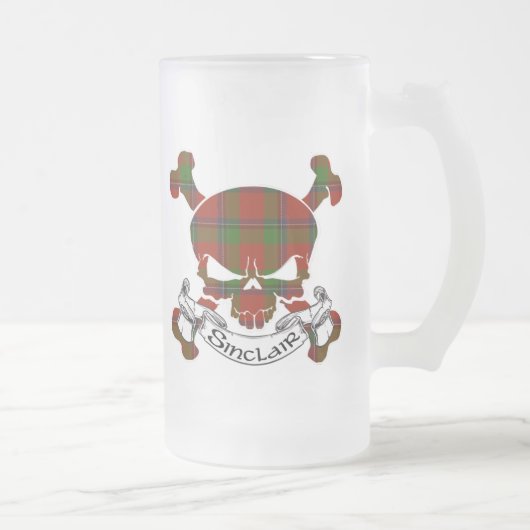 Sinclair Tartan Skull Matglas Bierpul (Rechts)