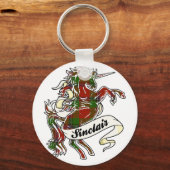 Sinclair Tartan Unicorn Sleutelhanger (Voorkant)