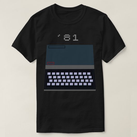 Sinclair ZX81 Het groeit met u mee T-shirt (Design voorkant)