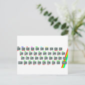 Sinclair ZX Spectrum Keyboard Keys Briefkaart (Staand voorkant)