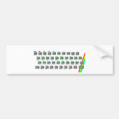 Sinclair ZX Spectrum Keyboard Keys Bumpersticker (Voorkant)