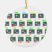 Sinclair ZX Spectrum Keyboard Keys Keramisch Ornament (Voorkant)