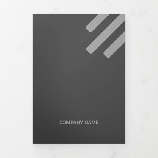 Sind Black Tone Squared off Qr Codes Drieluik Kaart (Cover)