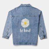 Sind Daisy Peace Sign Teacher Kindness Anti Bul Denim Jacket (Achterkant)