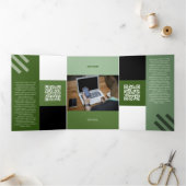 Sind Groen vierkant van Qr-codes Drieluik Kaart (Binnen)