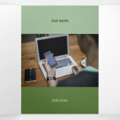 Sind Groen vierkant van Qr-codes Drieluik Kaart (Binnenkant midden)