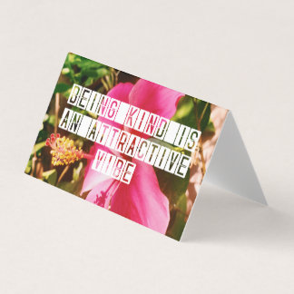 Sind Hibiscus Quote Visitekaartje