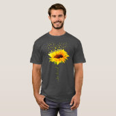 Sind Hippie Sunflower Ik hou van je doaf ASL T-shirt (Voorkant volledig)